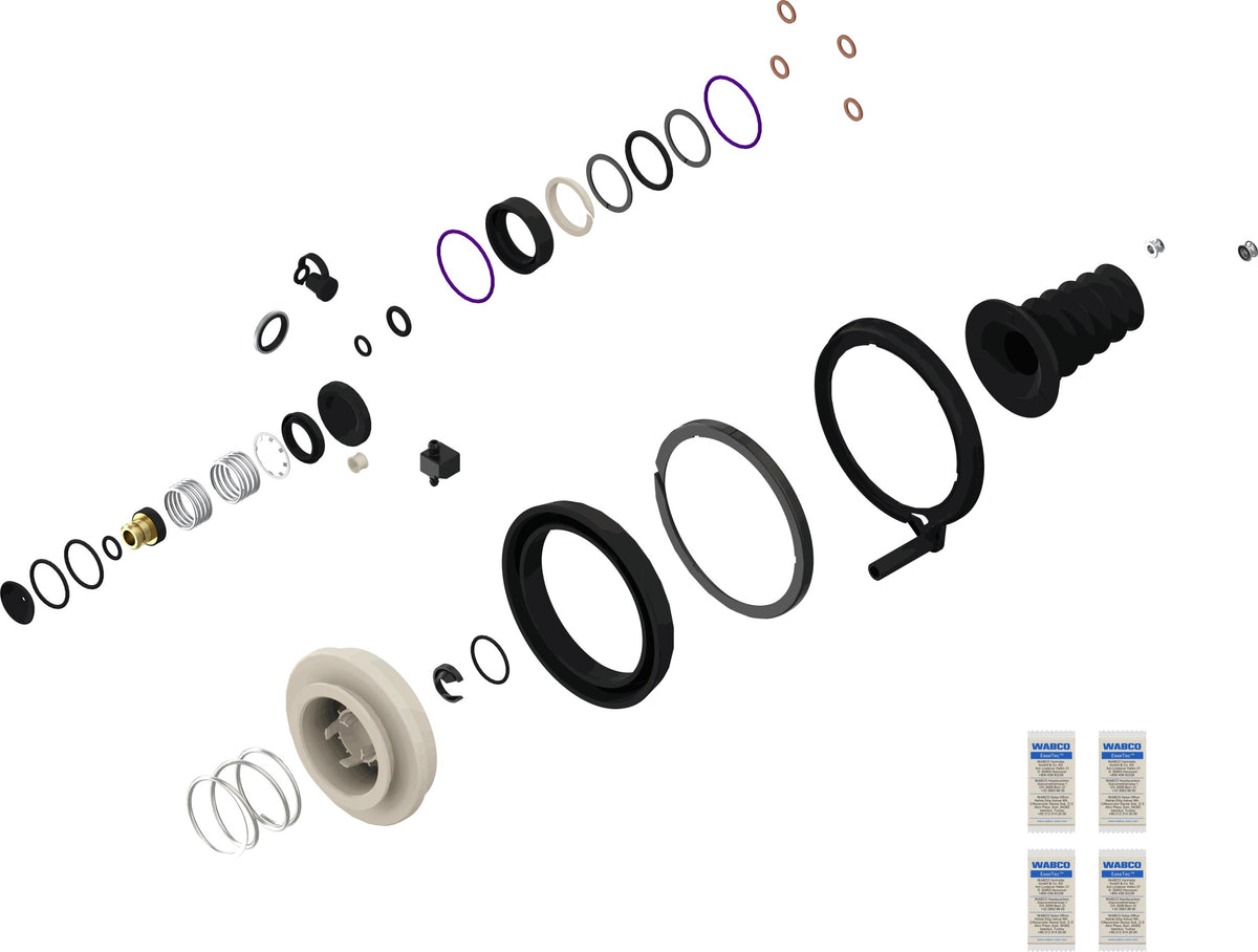 Jogo Reparo Servo Embreagem Wabco 970 051 954 2 Mercedes O 371/O 400/OH 1635 L/OH 1628/LS 1935/LS 1941, VW 17.210 Eod Tcae/17.210 OD