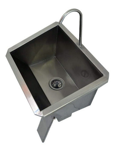 Inox Design Com Acionamento - Lavador De Mãos Inox 304