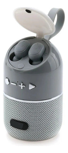 Caixa Som Com Fone Ouvido Bluetooth Fm/tf/usb/aux 5w Fon8235