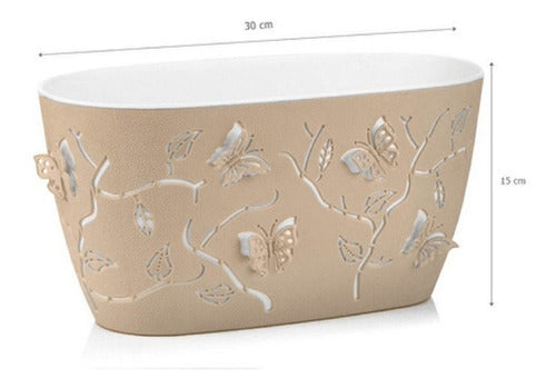 Vaso Decorativo Cachepot Borboletas Em 3d - 4uni