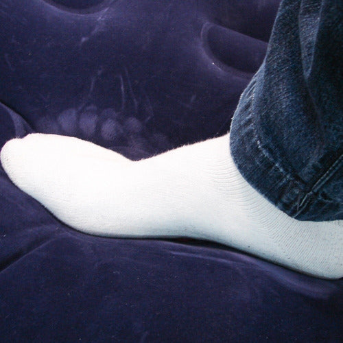 Colchão Inflável Ntk Com Inflador De Pé Tamanho King Zenite - Azul