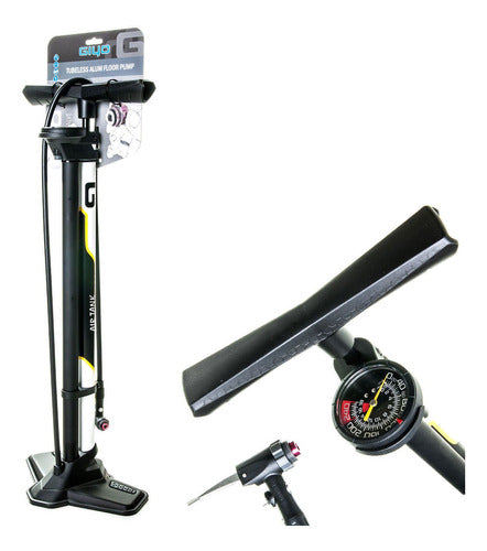 Bomba De Ar Tripé Giyo Faz Tubeless Para Bicicleta