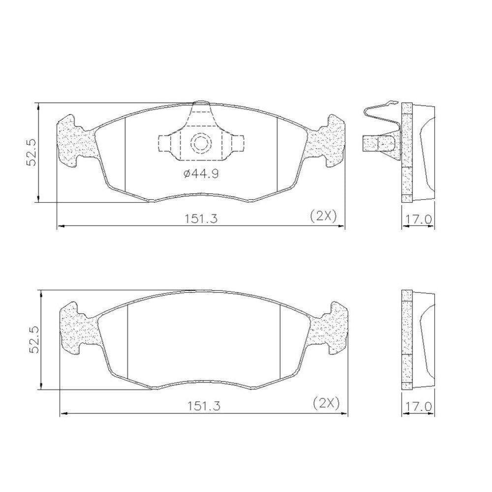 Pastilha de Freio Dianteira Fras-le PD/88 PD/1788 Fiat Strada/Palio/Punto/Doblo/Idea/500