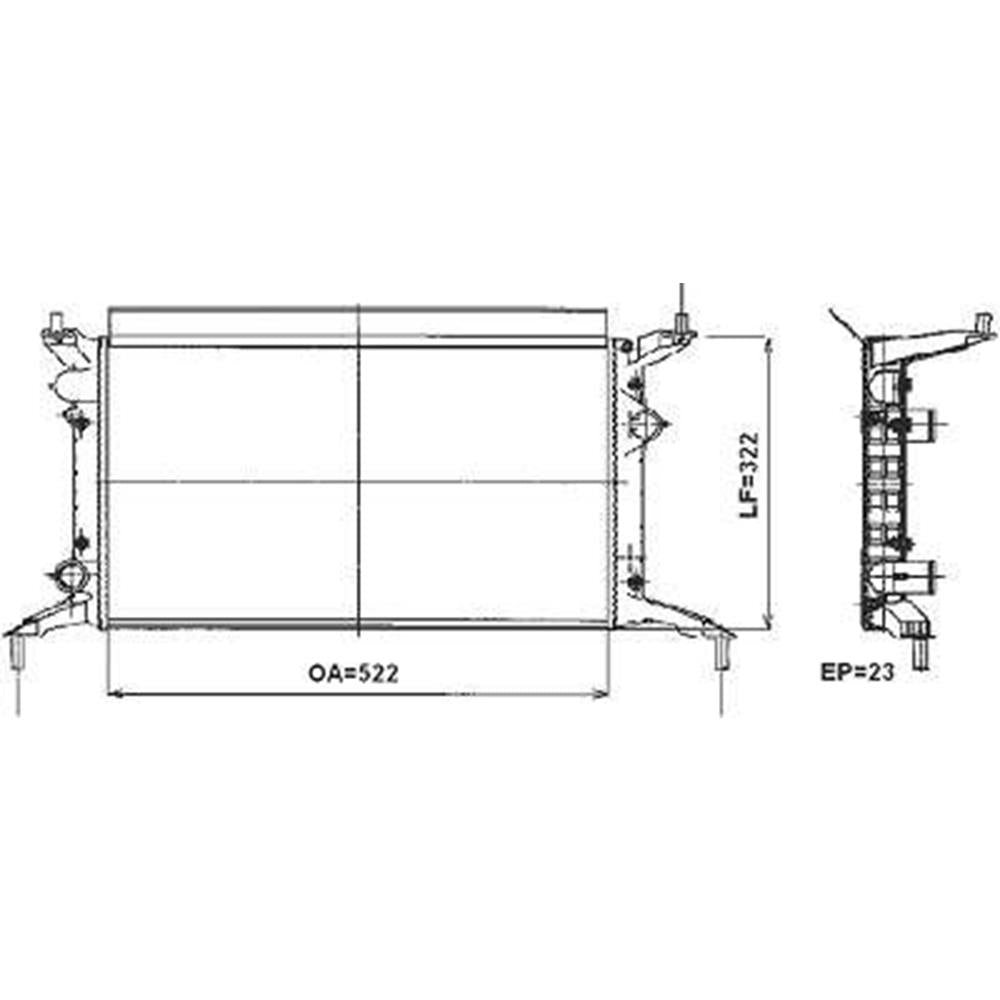 Radiador Valeo 733469R GM Celta/Prisma