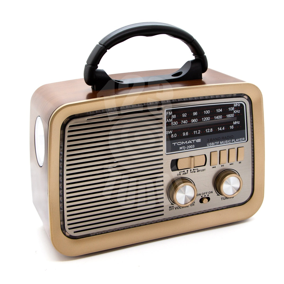 Radio Portatil Bluetooth Com Lanterna 1.2w Tomate MTJ-2003