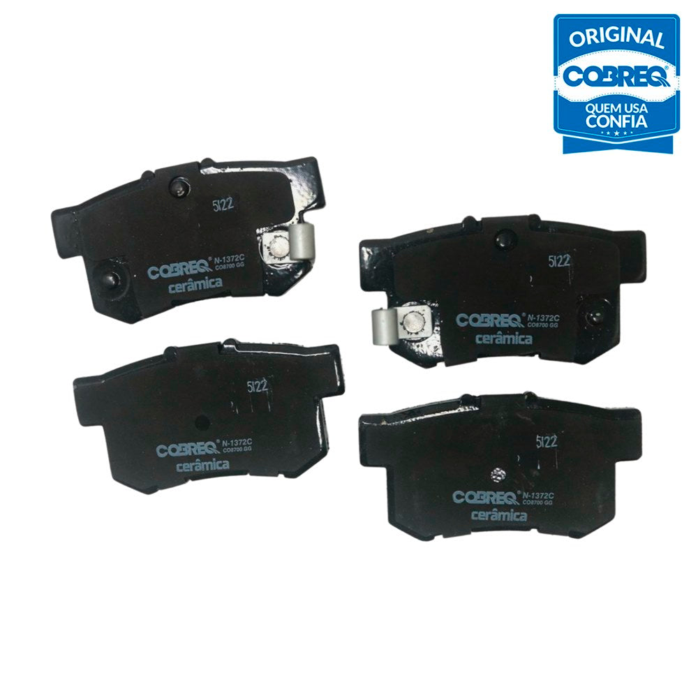 Pastilha de Freio Cobreq N-1372C Honda Civic/Prelude/Legend/Accord, Hyundai Accent, Acura Legend/Nsx, Suzuki Swift/SX4, Gwm Haval H6