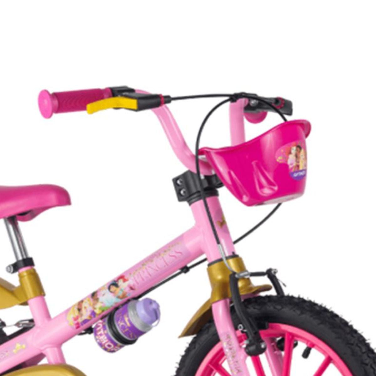 Bicicleta Passeio Infantil Disney Princesas Aro 16 Ama/Rosa