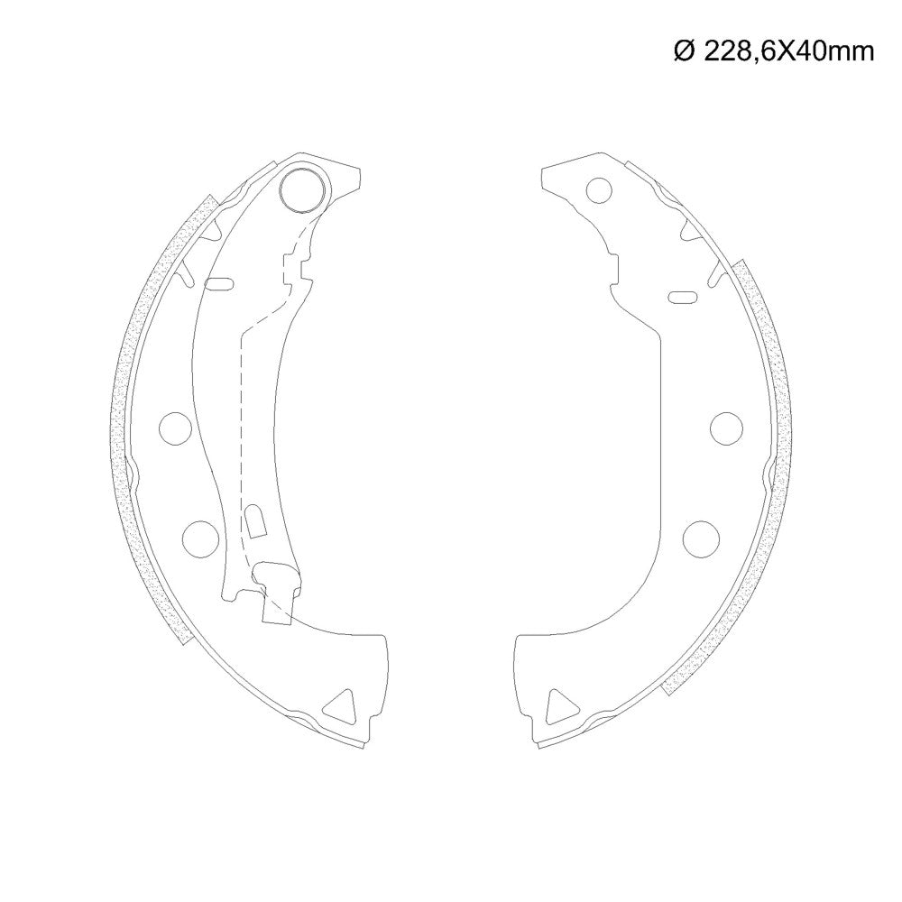 Sapata de Freio com Lona Colada Fras-le FI/91-CPA LA/720 Fiat Palio Weekend/Strada/Fiorino/Palio
