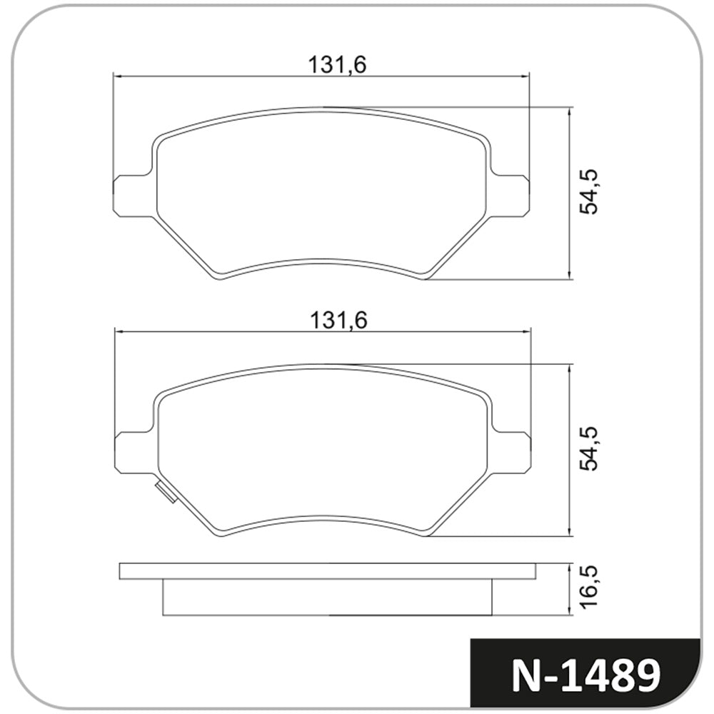 Pastilha de Freio Cobreq N-1489 Chery Arrizo 5/Arrizo 6/Celer/Cielo/Tiggo/Tiggo 2/Tiggo 3X, Lifan X60
