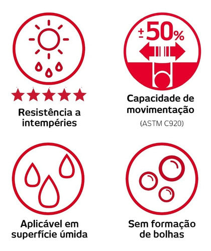 Selante Ms 435 Telhado Sachê 600g Sem Cheiro Durável Hard cinza