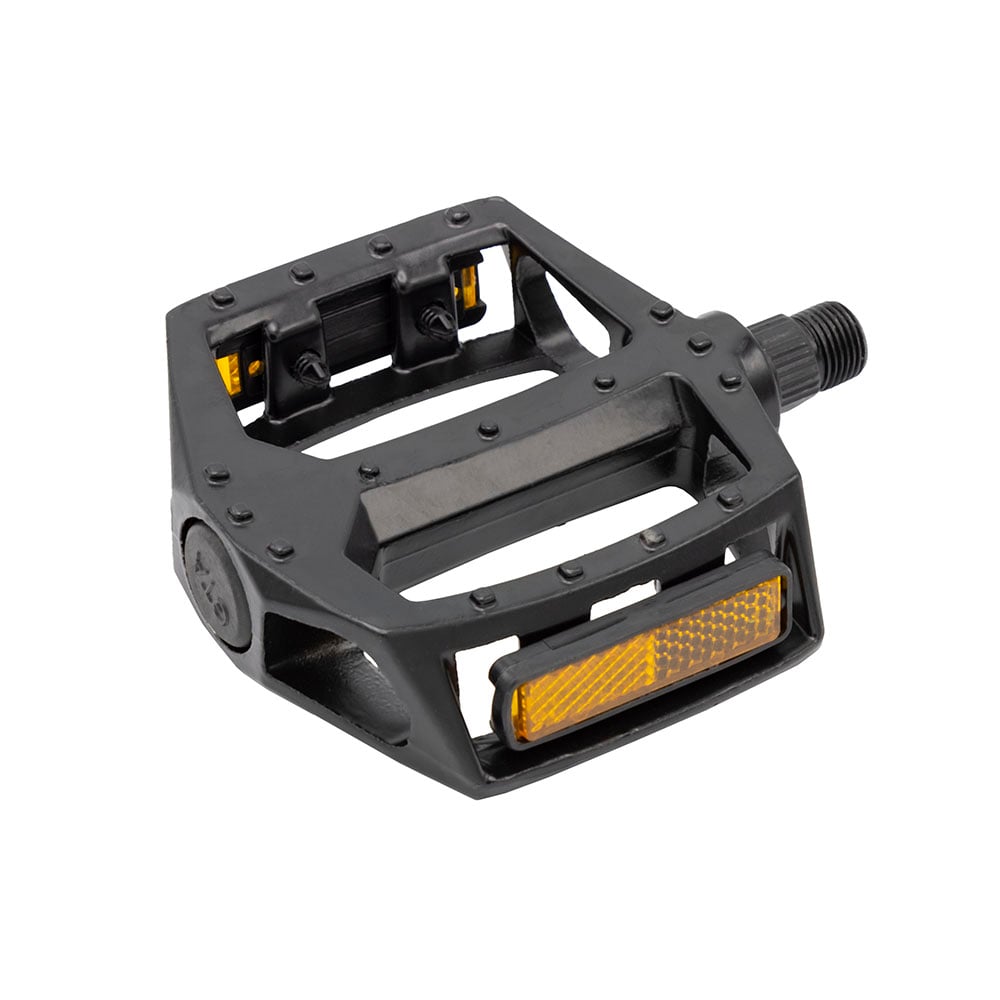Pedal 1/2 plataforma alumínio preto com esfera eixo aço – foto 2