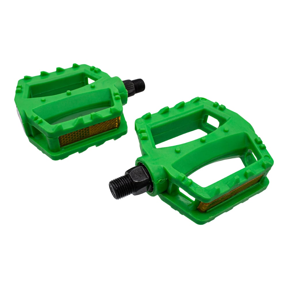 Pedal 1/2 infantil plataforma nylon verde com esfera