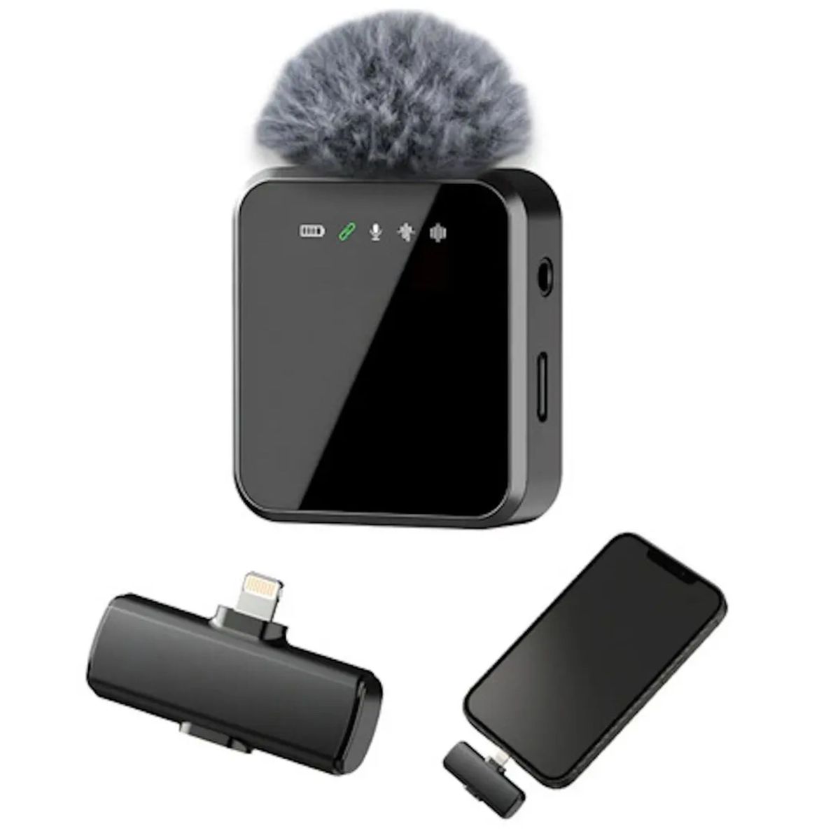 Microfone Lapela Sem Fio MCF-18 para iPhone Lightning