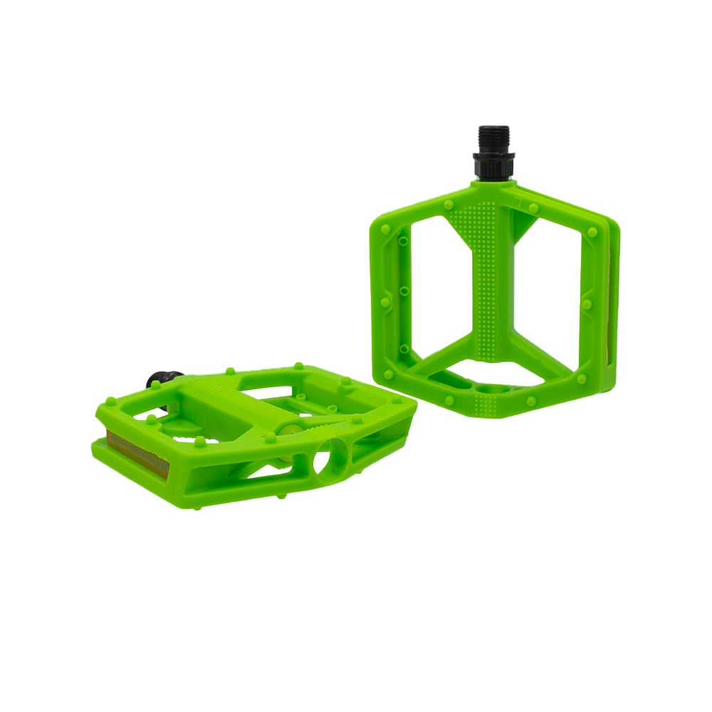 Pedal 1/2 plataforma nylon rider verde com bucha du – foto 2