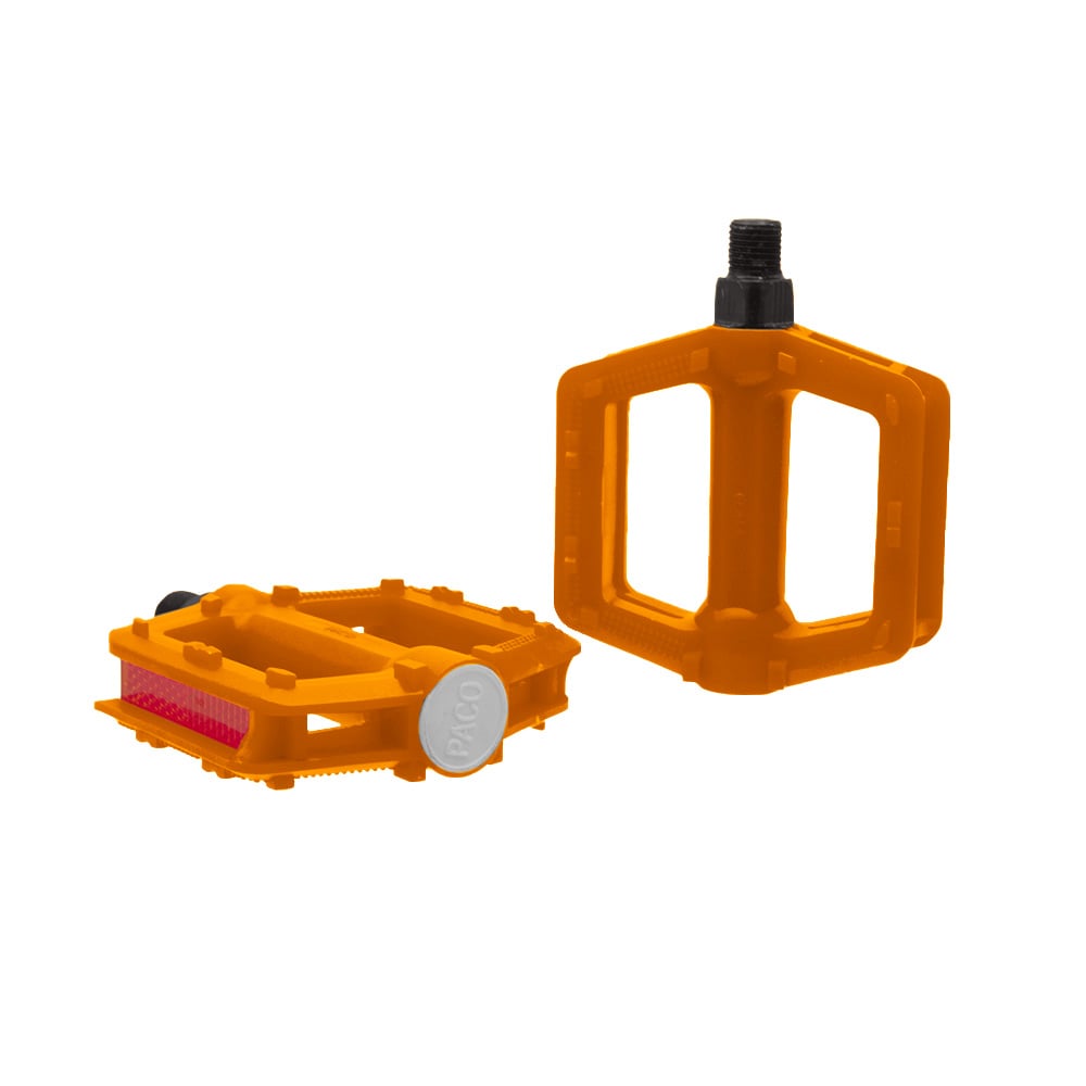 Pedal 1/2 infantil plataforma nylon laranja sem esfera – foto 2