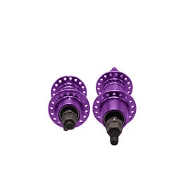 CUBO ALUMINIO PAR colorido ROXO COM ROLAMENTO E ESPAÇADOR 36 FUROS PARA FREIO VBRAKE – foto 2