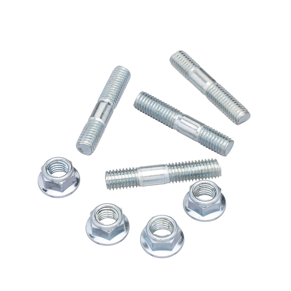 Parafuso Coroa com Porca GP7 Kit (08PCS com 04 Prisioneiros + 04 Porcas Auto Travante) Pop 100 - Pop 110 – foto 1