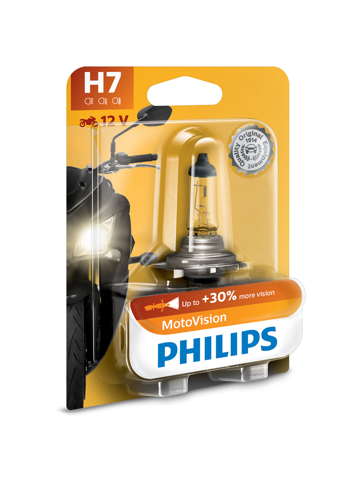 Lâmpada Farol Philips H7 12V 55W Motovision – foto 3