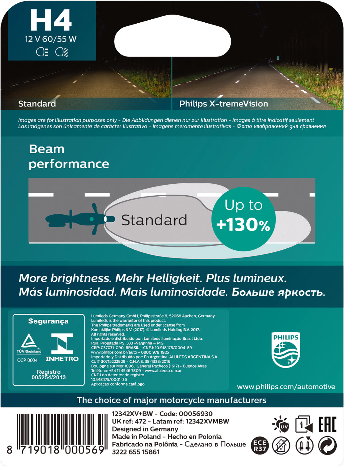 Lâmpada Farol Philips H4 60/55W X-Tremevision – foto 4