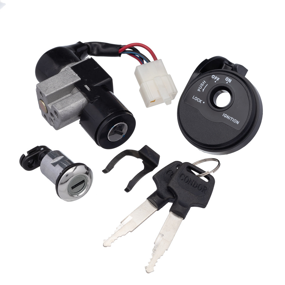 Chave Ignição (Kit Conjunto Travas) Condor Biz 110 I 16/17 – foto 1