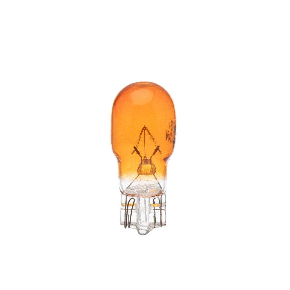 Lâmpada Pisca Keisi 12V 10W Biz 125 Esmagada Amarela (Vidro Ambar - Esmagada/Pingão W2,1X9,5D - 01 Polo) – foto 2