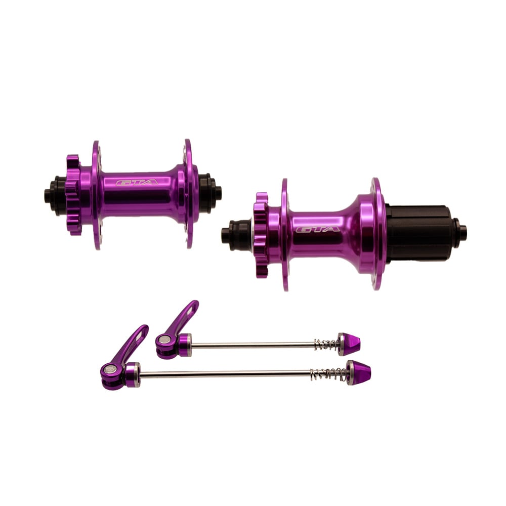 Cubo barulhento aluminio par com rolamento roxo para cassetes de 8 a 12 velocidades com blocagem freehub 6 paws