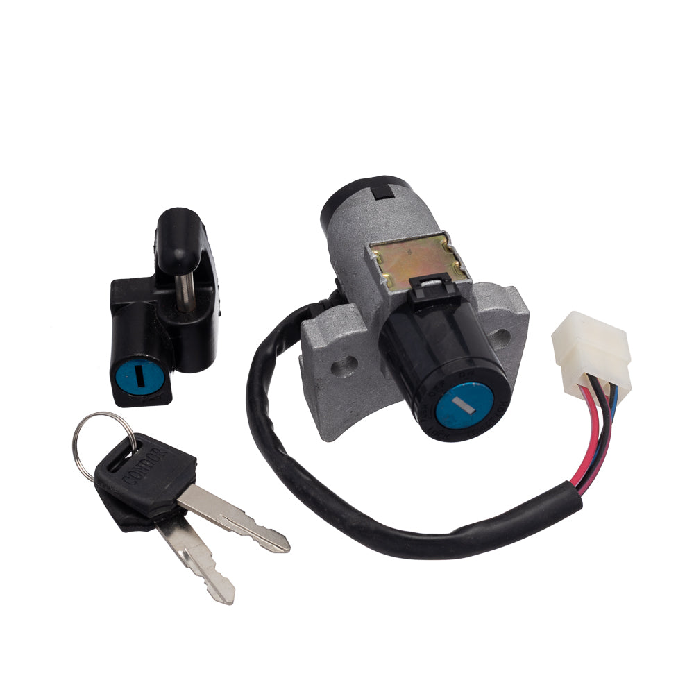 Chave Ignição e Trava Condor CG 150 2014/2015 (Kit 2PÇS: Chave Ignição + Trava Capacete - Acompanha 2 Chaves) – foto 1
