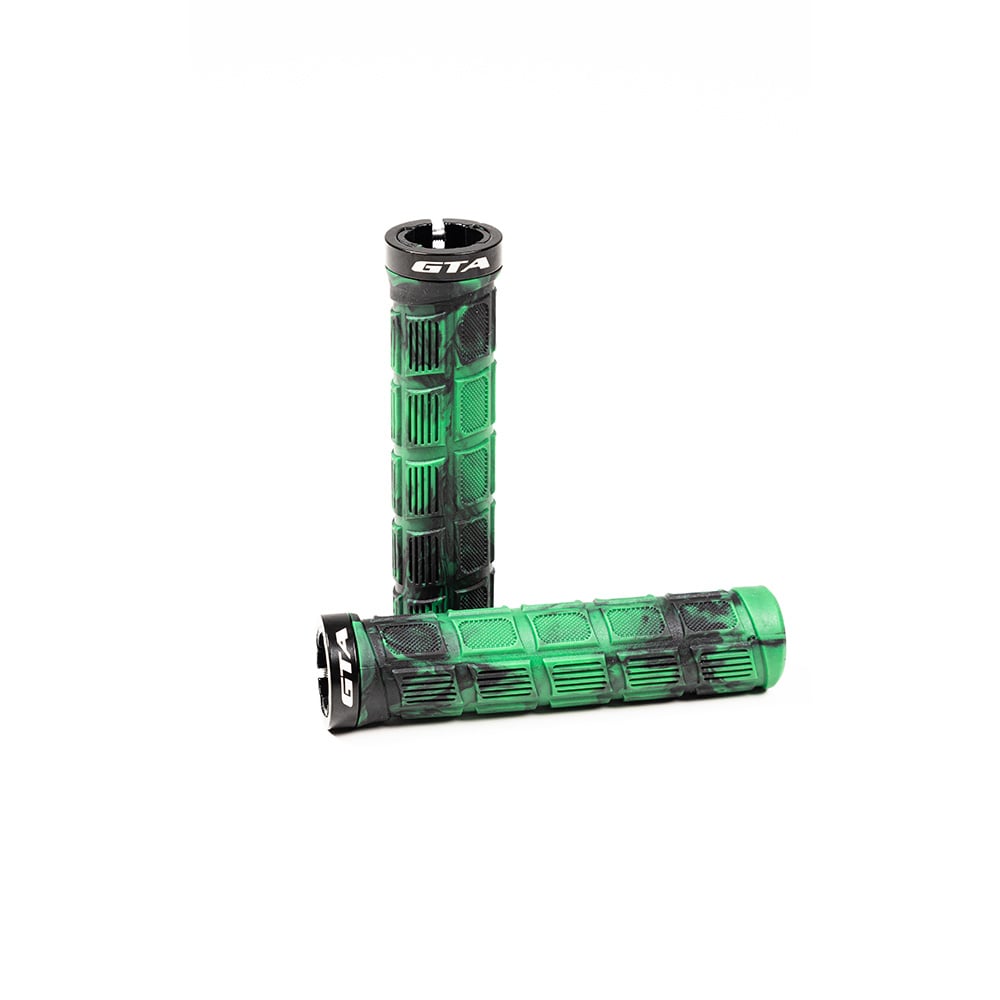 MANOPLAS 135MM PRETO E VERDE COM TRAVA par – foto 2