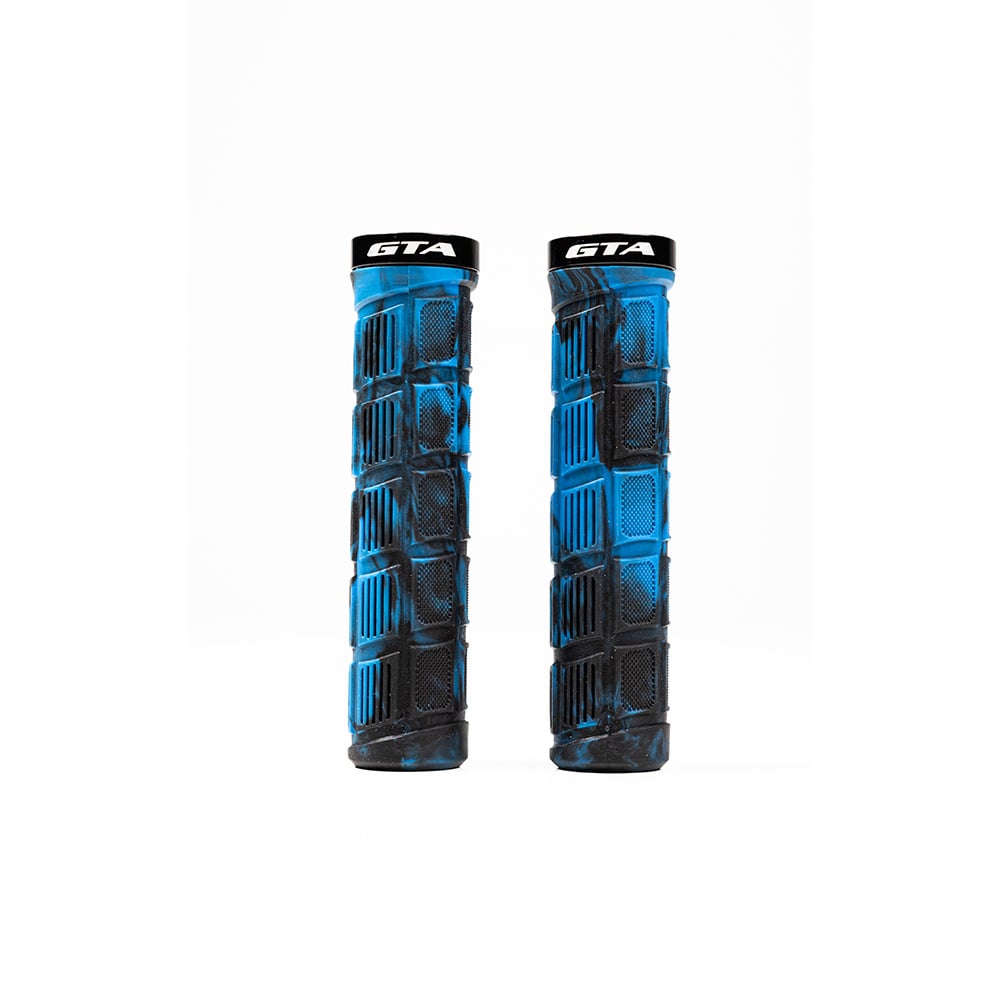 MANOPLAS 135MM PRETO E AZUL COM TRAVA par