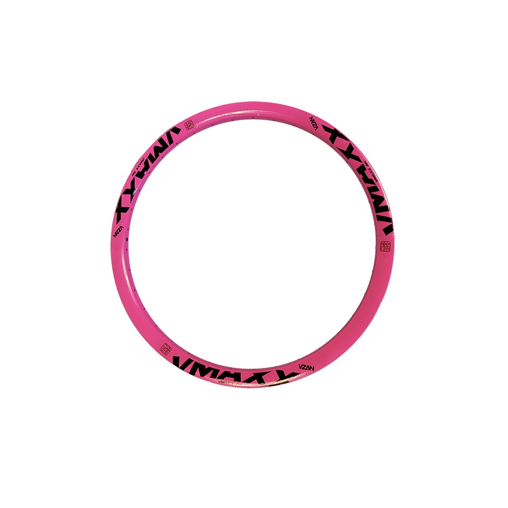 Aro 26 vmaxx 36 furos rosa neon com adesivo preto – foto 2