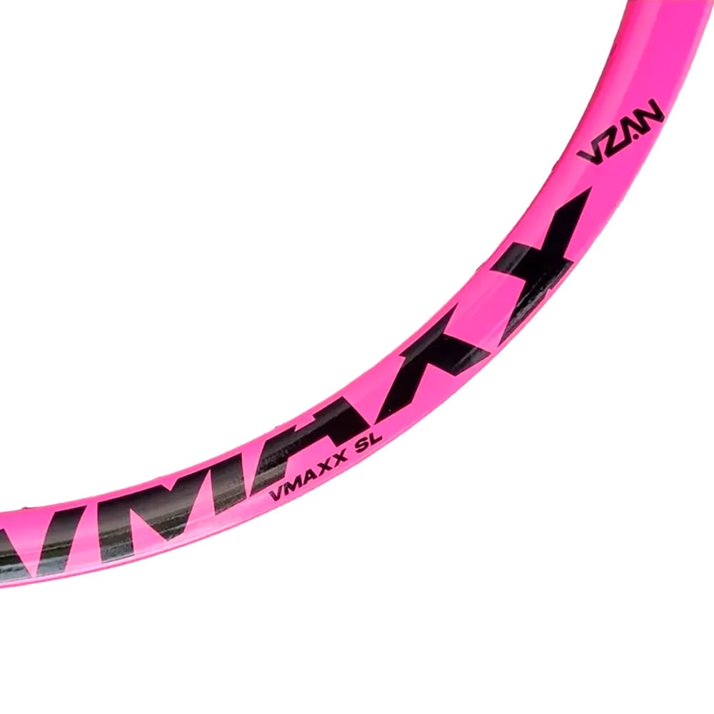 Aro 26 vmaxx 36 furos rosa neon com adesivo preto