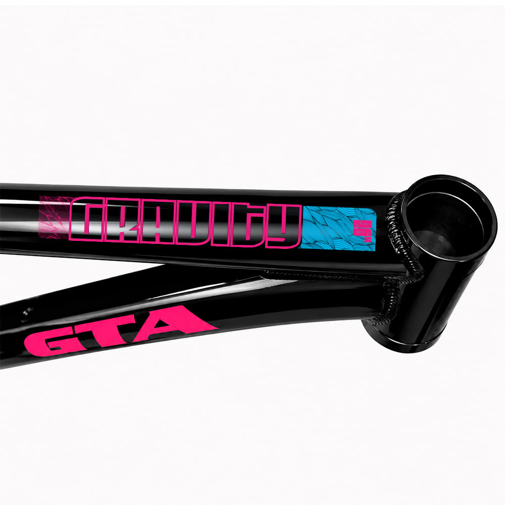Quadro 26 freeride gravity preto/ rosa/ azul + kit – foto 4