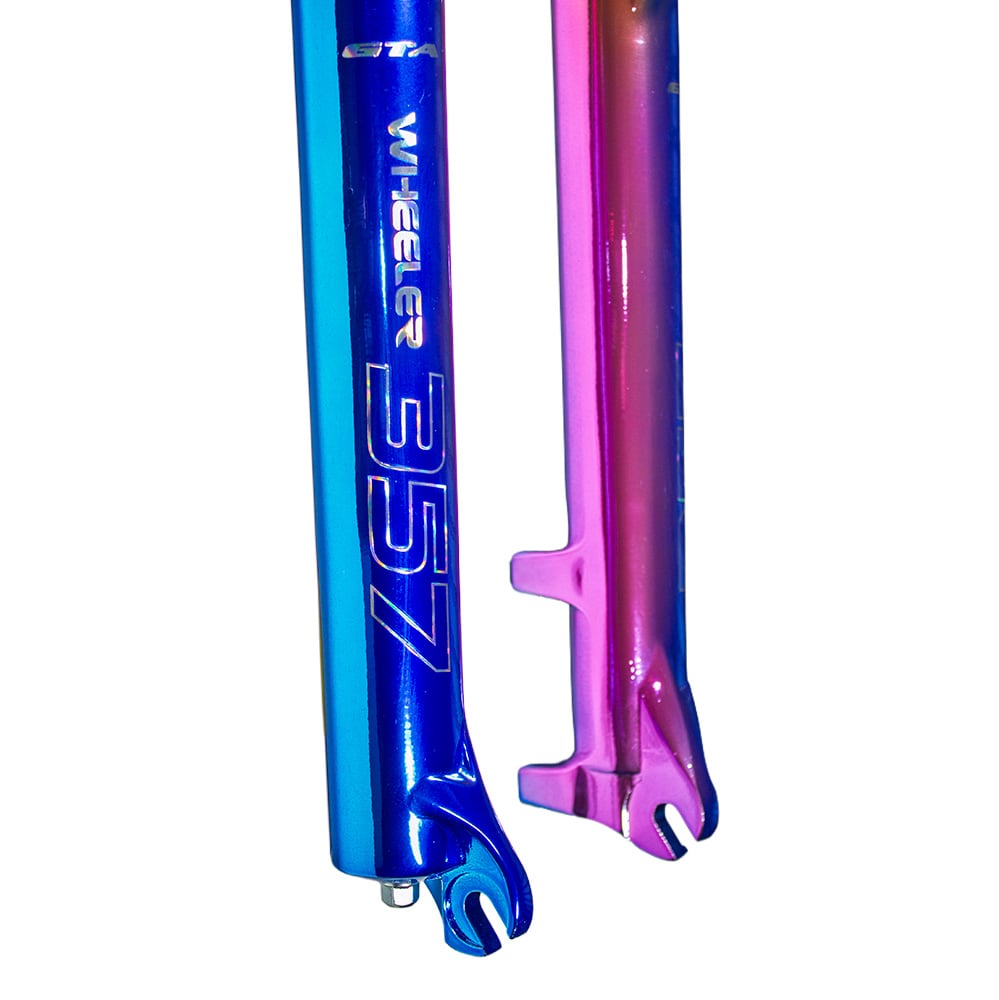 SUSPENSÃO 26 ALUMÍNIO 150MM CANELA GROSSA (AÇO) COR CAMALEÃO 42MM AHEADSET 28.6MM COM CURSO DE 150MM MODELO WHEELER – foto 4