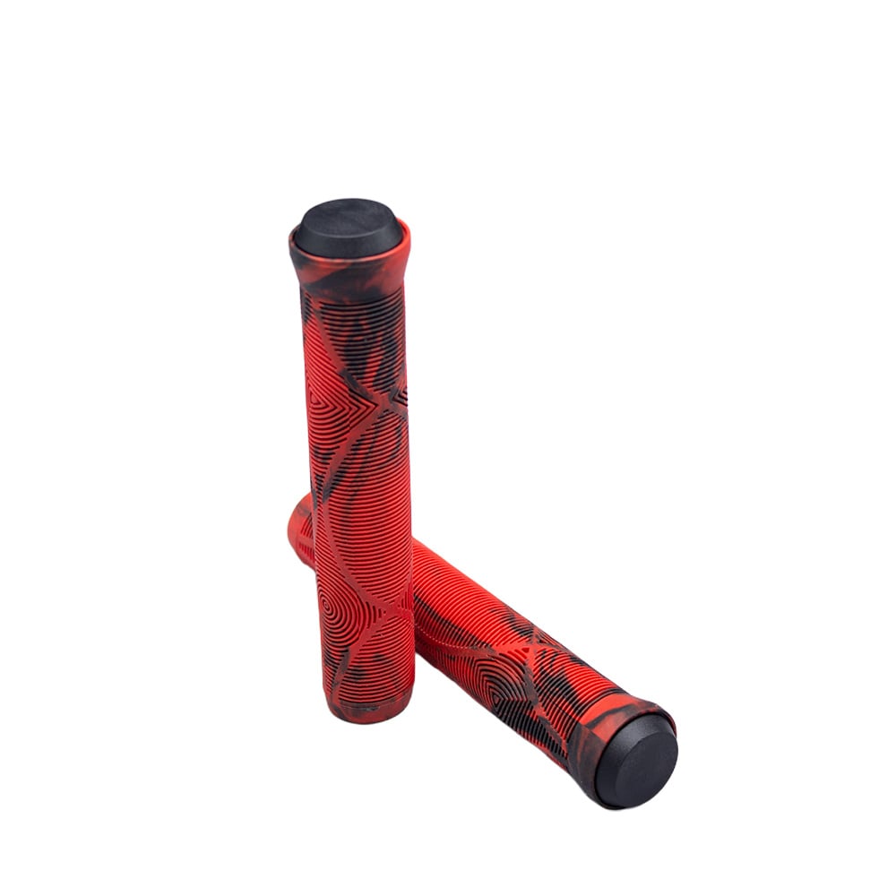 Manopla 165mm preto e vermelho par