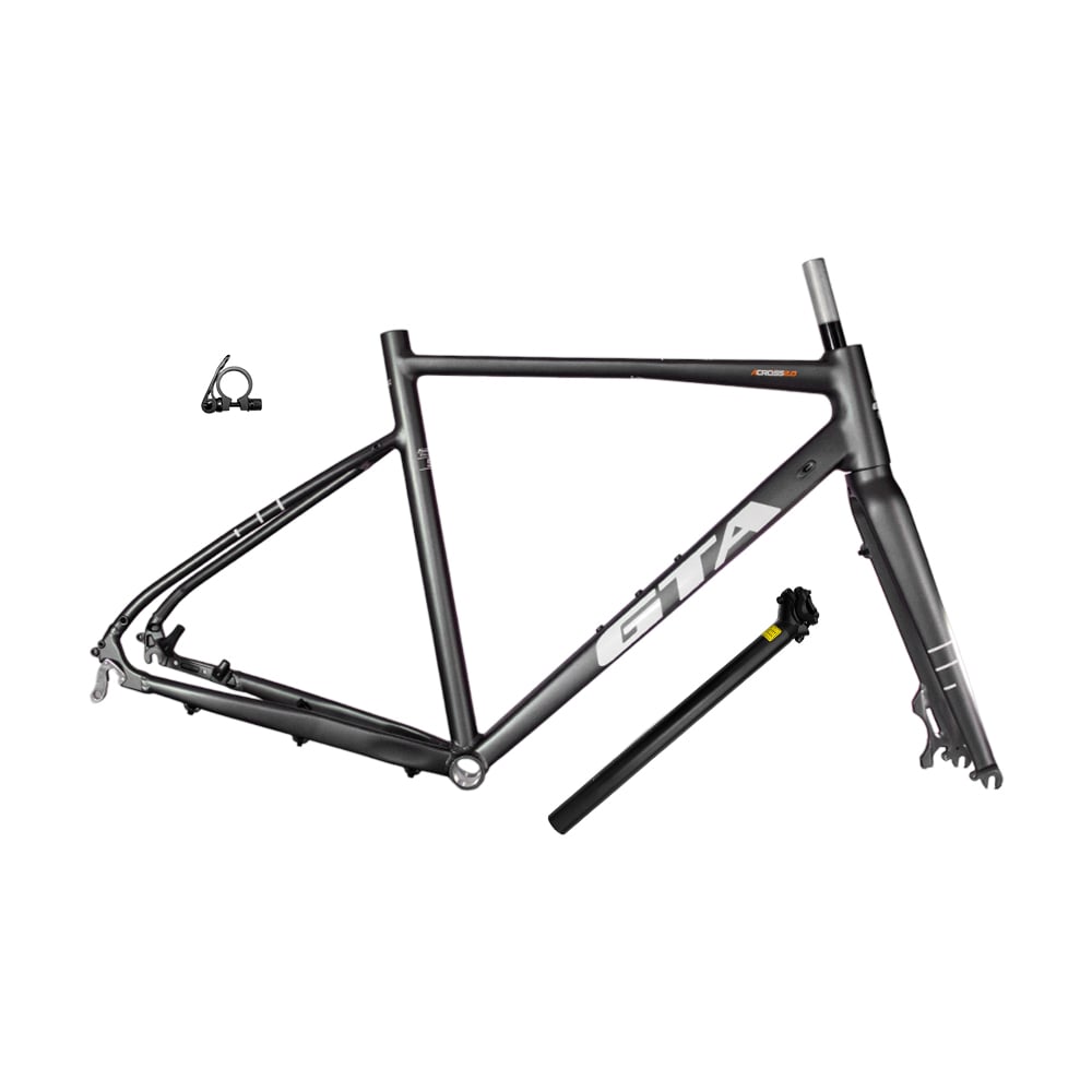 Quadro gravel across 2.0 tamanho 54 grafite + kit