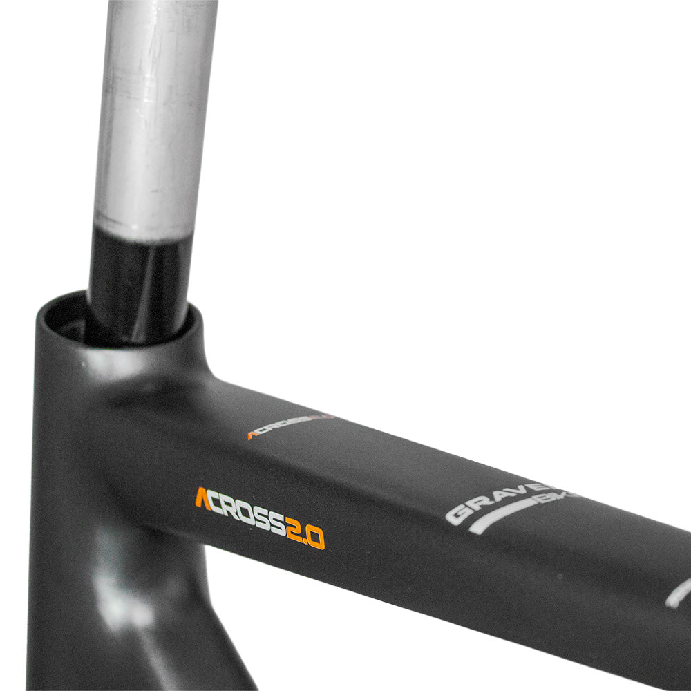 Quadro gravel across 2.0 tamanho 56 grafite + kit – foto 6