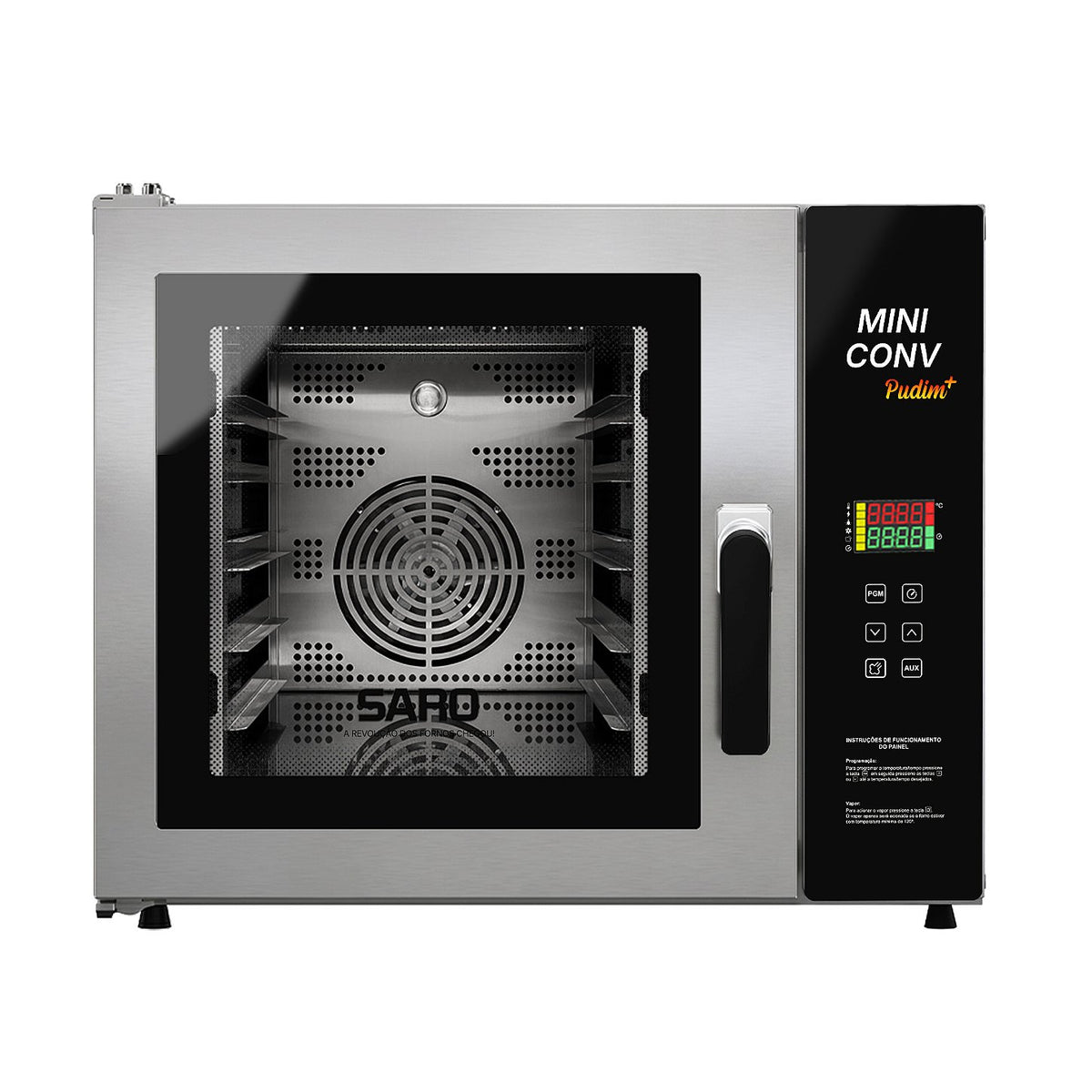 Forno Turbo Mini Combinado Saro FTMC5 75 Litros Inox com Vapor 220V