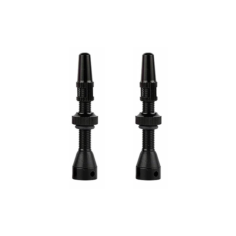 Par de válvula tubeless 48mm em alumínio cor preta