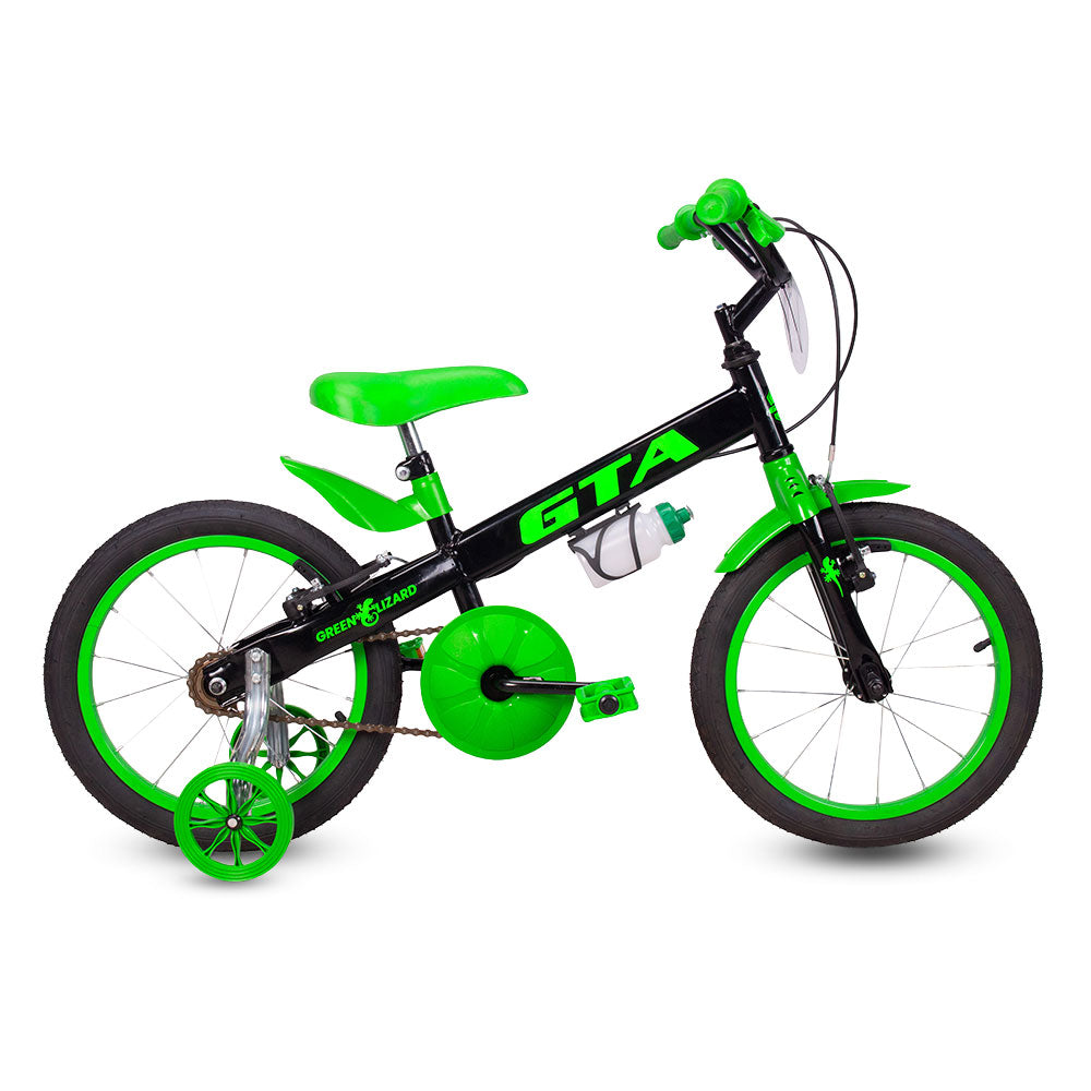 Bicicleta infantil aro 16 gta green lizard preto/verde – foto 2