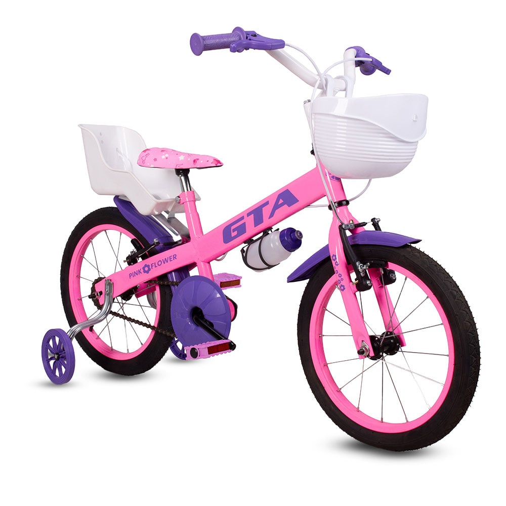 Bicicleta infantil aro 16 gta pink flower