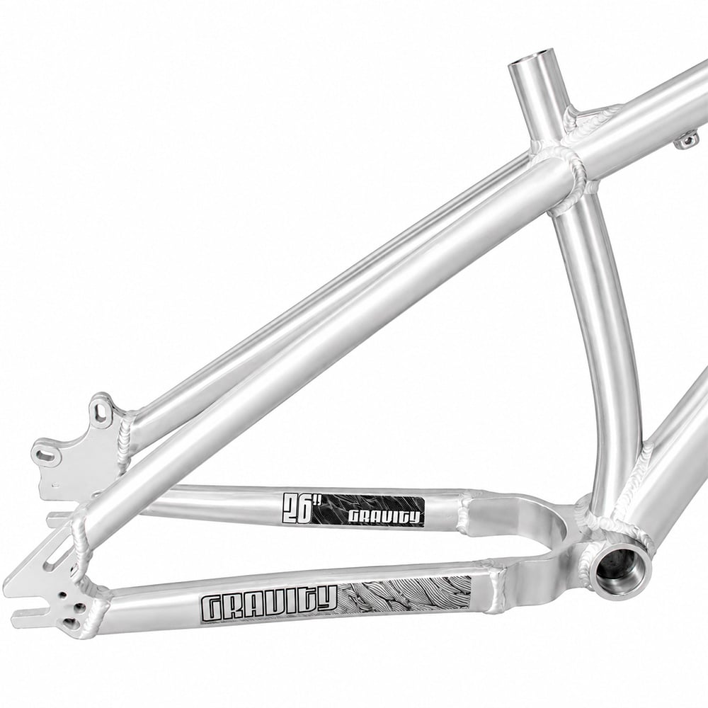 Quadro 26 freeride gravity alumínio polido + kit – foto 3