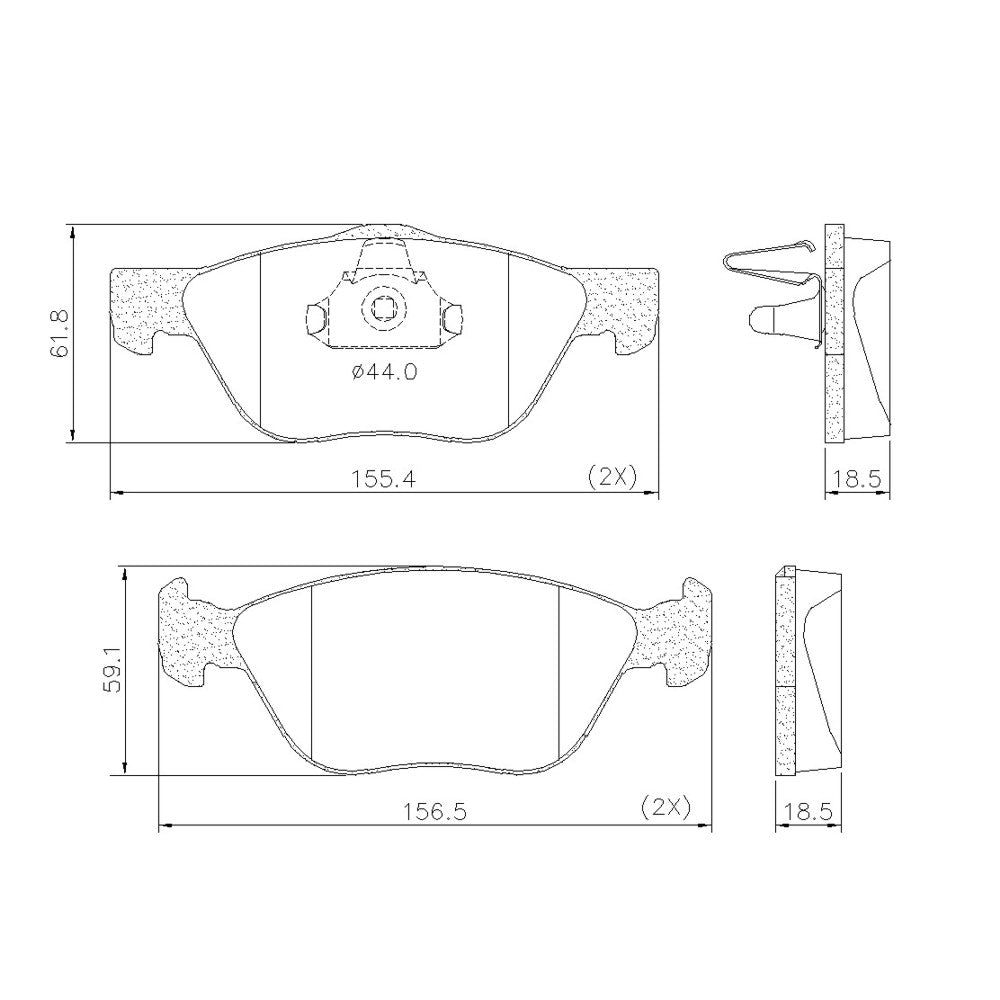 Pastilha de Freio Dianteira Fras-le PD/66 PD/1788 Fiat Linea/Punto/Palio Weekend, Alfa Romeo 156