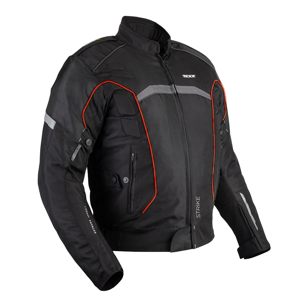 Jaqueta Texx New Strike V2 Masculina Preto Vermelho – foto 1