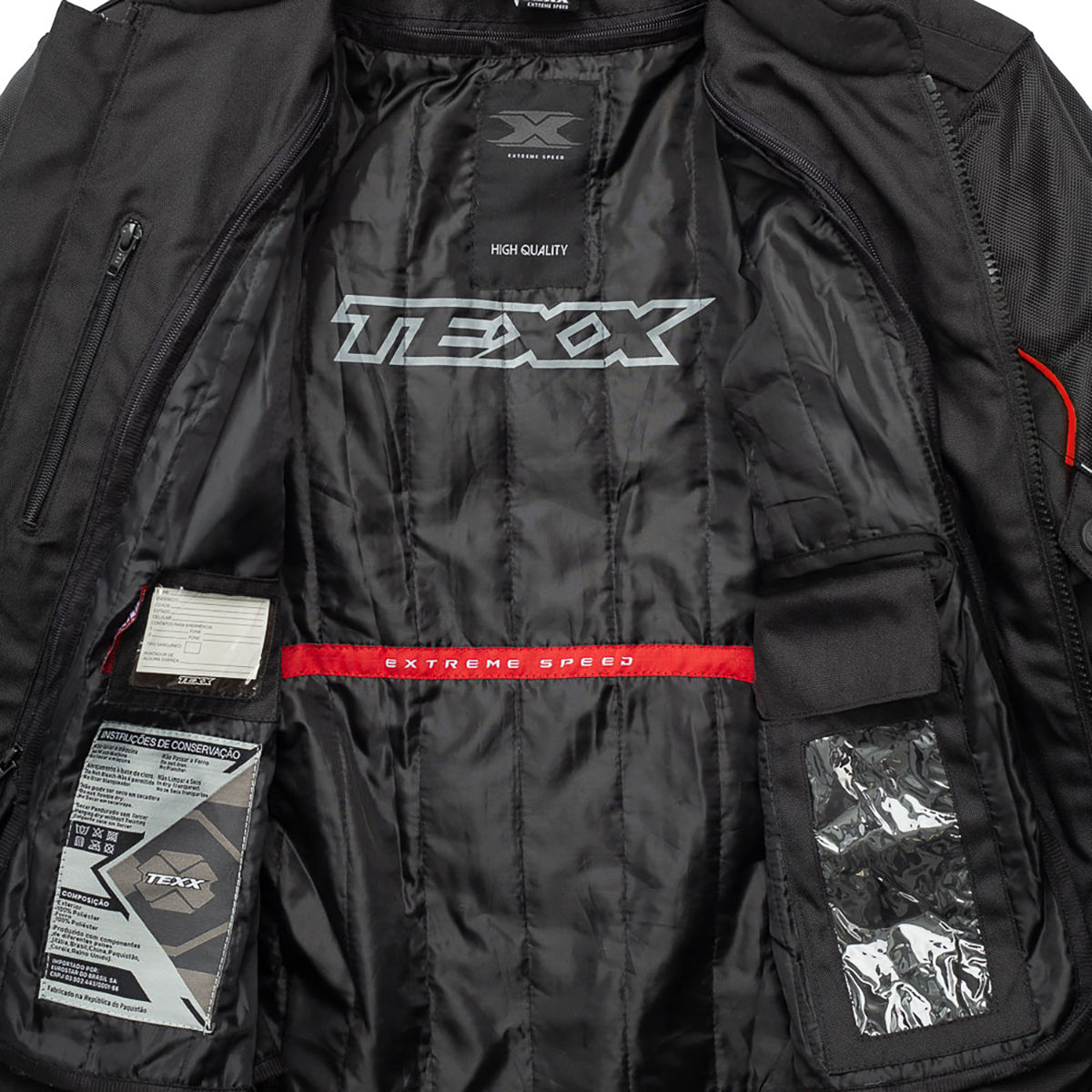 Jaqueta Texx New Strike V2 Masculina Preto Vermelho – foto 9