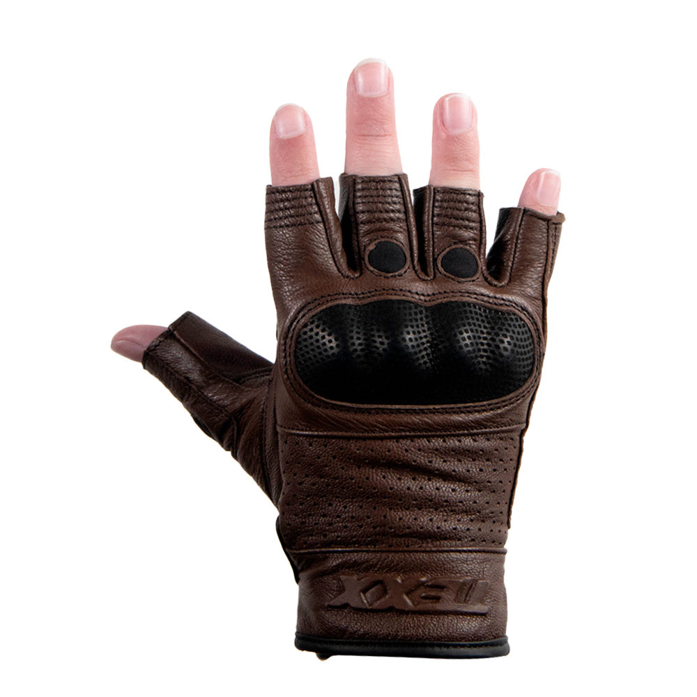 Luvas Texx Liberty Meio Dedo Marrom – Par