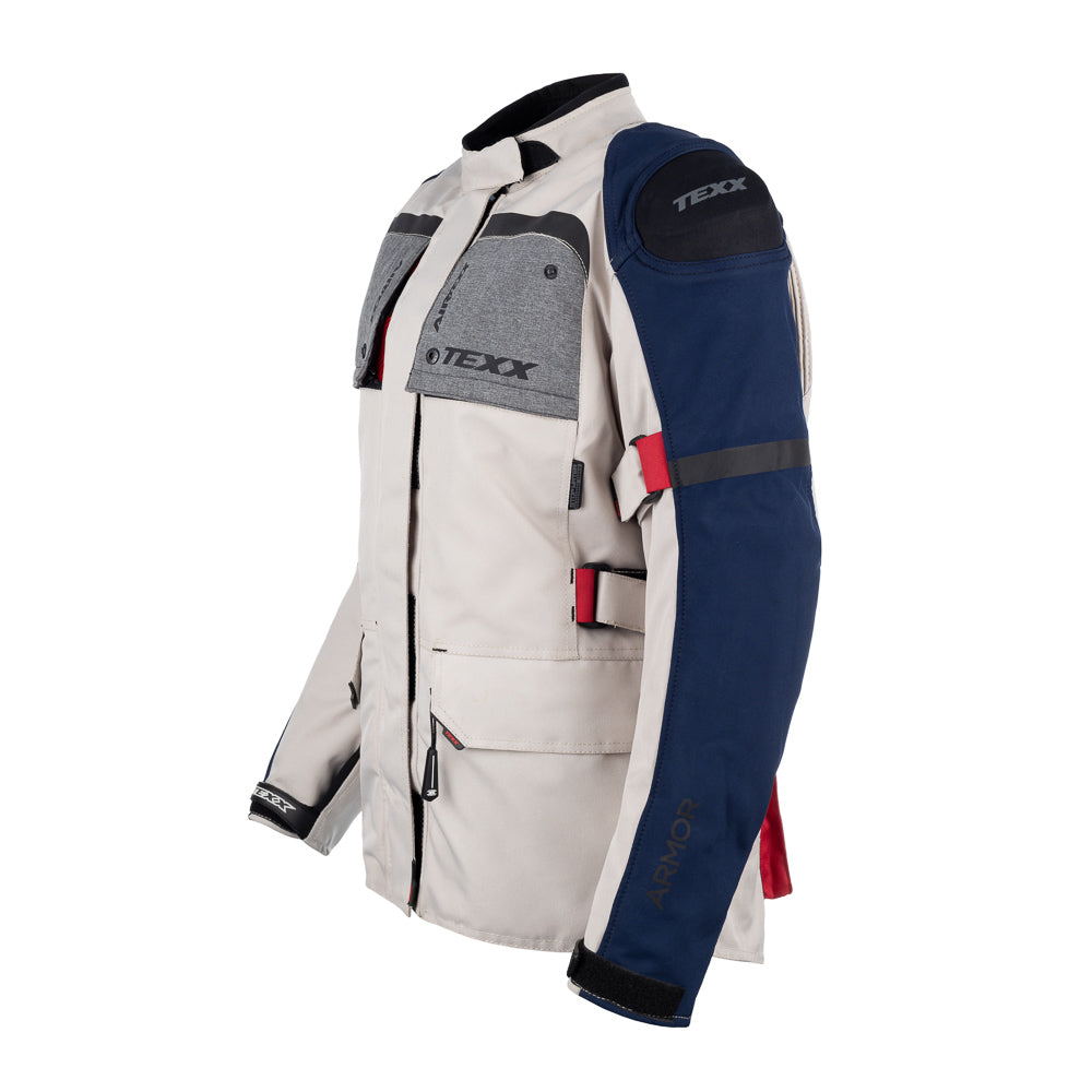 Jaqueta Texx Armor Lady Feminina Branco Azul Vermelho Cinza – foto 3