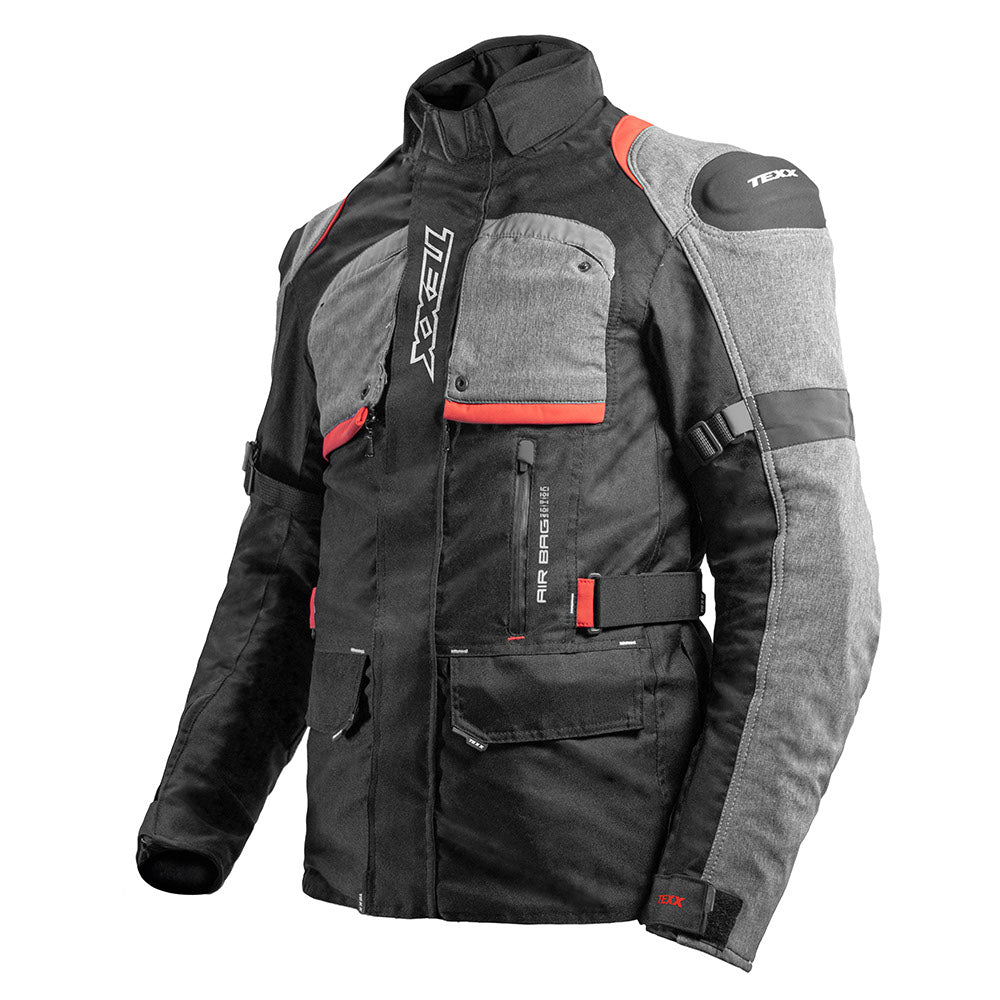 Jaqueta Texx Armor Airbag V2 Preto Cinza Vermelho Masculina – foto 6
