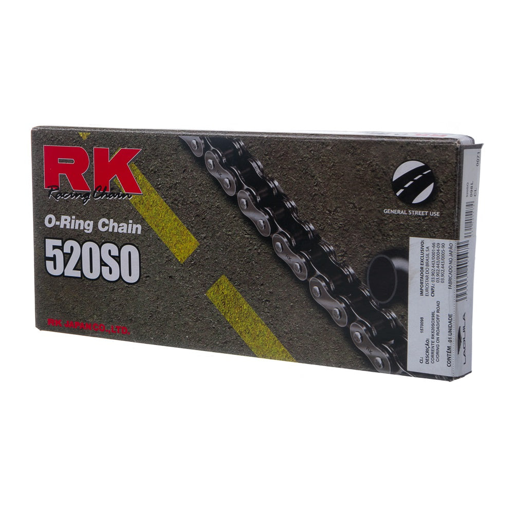 Corrente RK 520SOX98L com Oring e Emenda Rebite ON Road/Off – foto 2