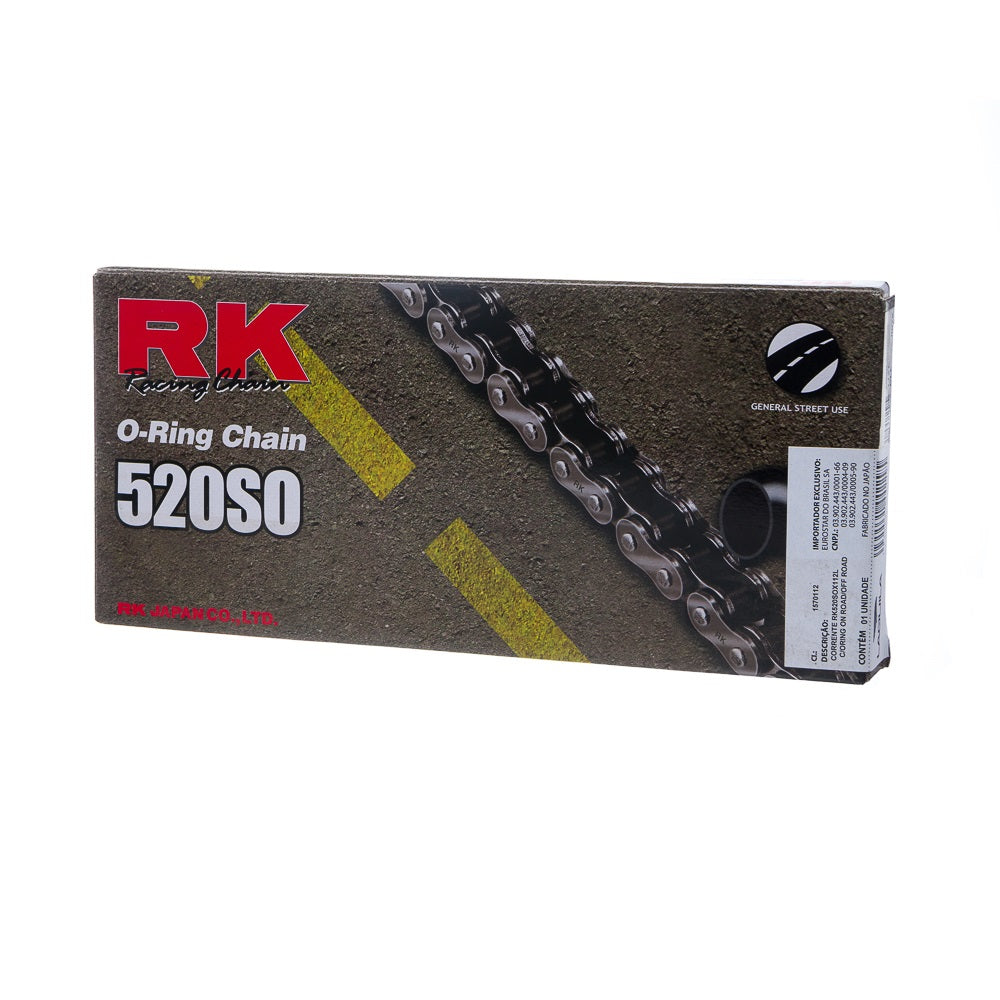Corrente RK 520SOX112L com Oring e Emenda Rebite ON Road/Off R – foto 2