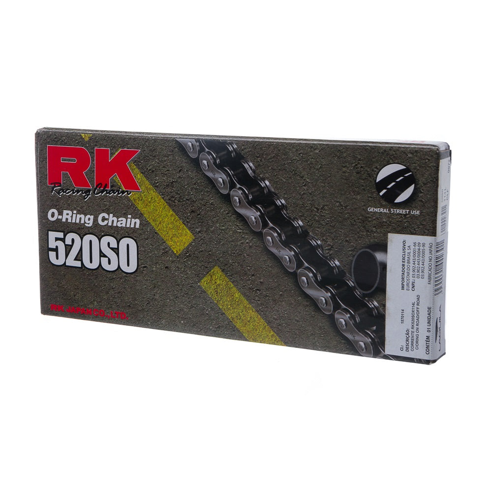 Corrente RK 520SOX114L com Oring e Emenda Rebite ON Road/Off R – foto 2